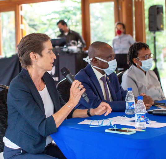 SWOS Research founders during a presentation at research symposium
