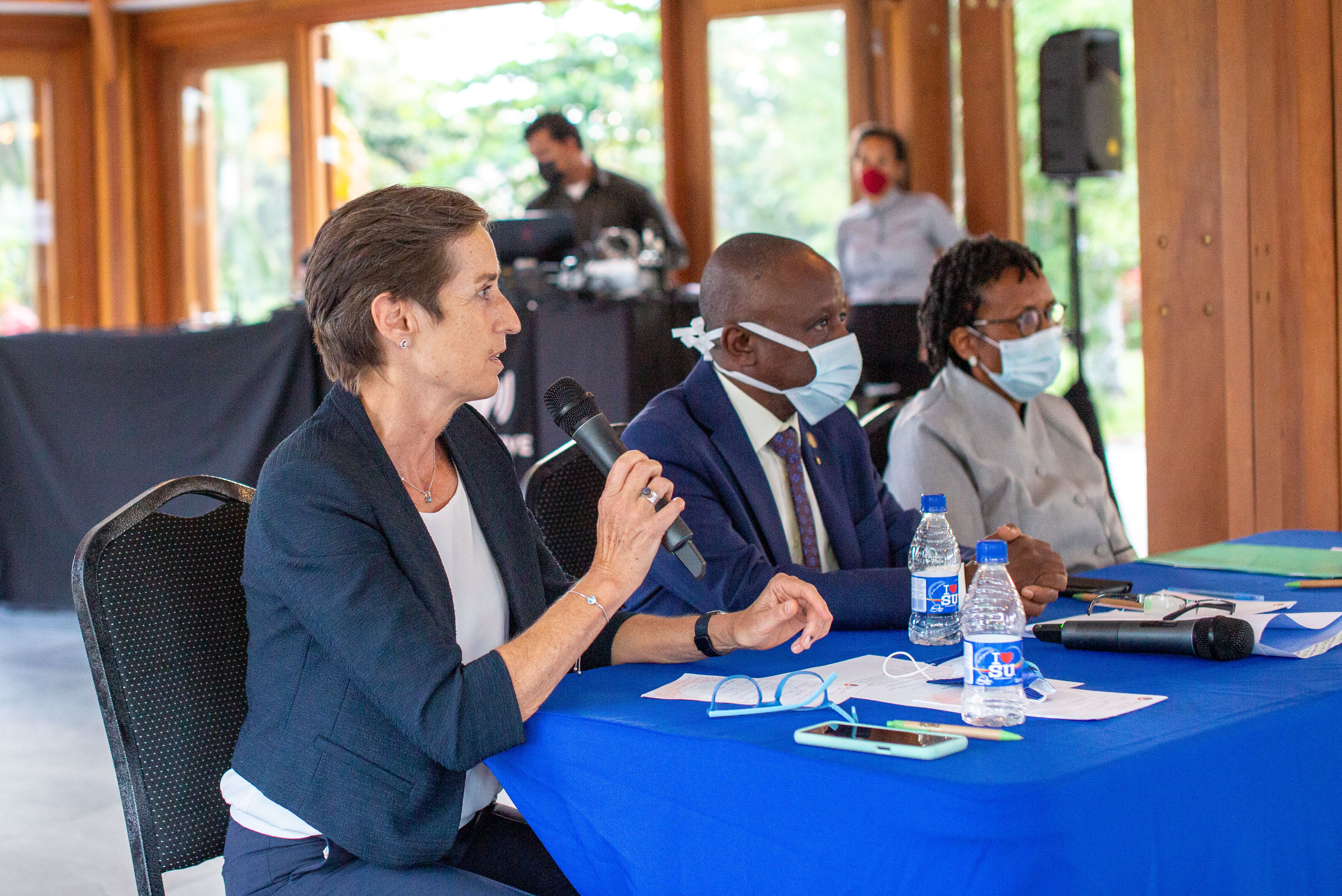 SWOS Research founders during a presentation at research symposium